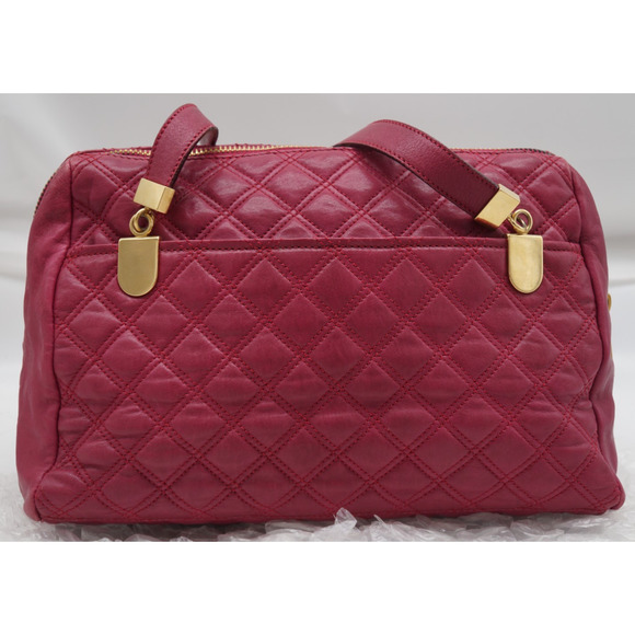 AUTH MARC JACOBS QUILTED SPRING STREET TOTE RED LEATHER RETAIL $1275 - Picture 7 of 11